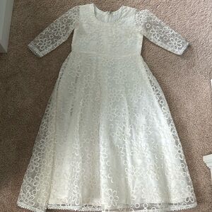 Girls gown dress white